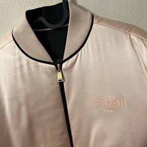Fendi Pink All-Over FF Monogram Reversible Jacket
